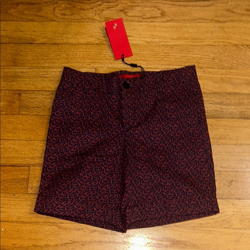 Ch Carolina Herrera Red and navy ch logo shorts size 6 NWT